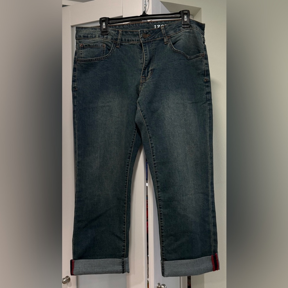 IZOD Men's Zippered Blue Jeans
